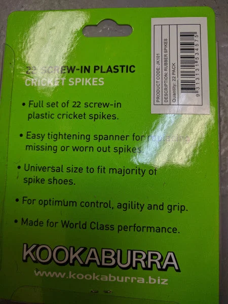 Kookaburra Rubber Spikes (22 with Key) view 3