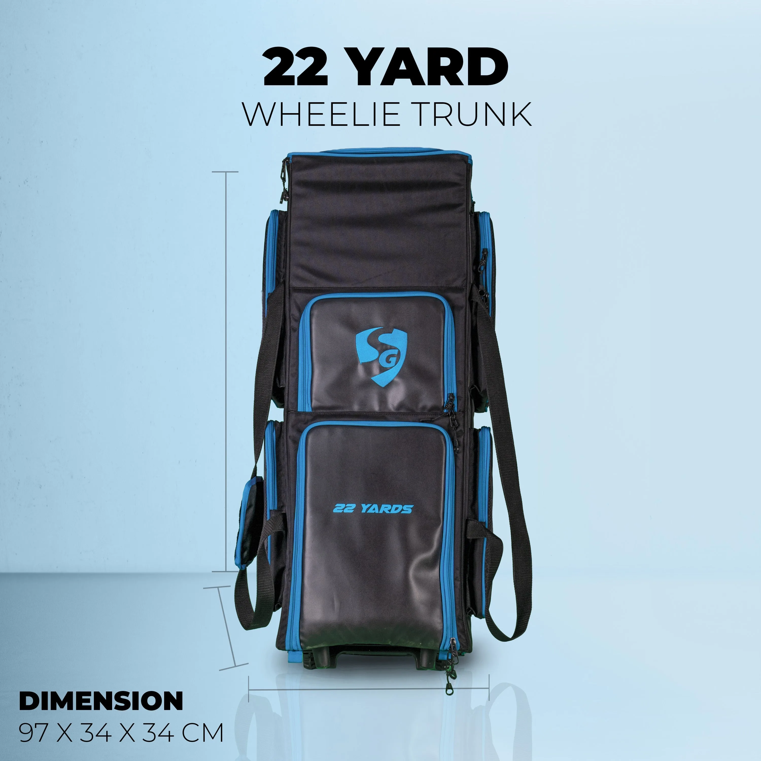SG 22 Yard Wheelie Trunk Cricket Kit Bag