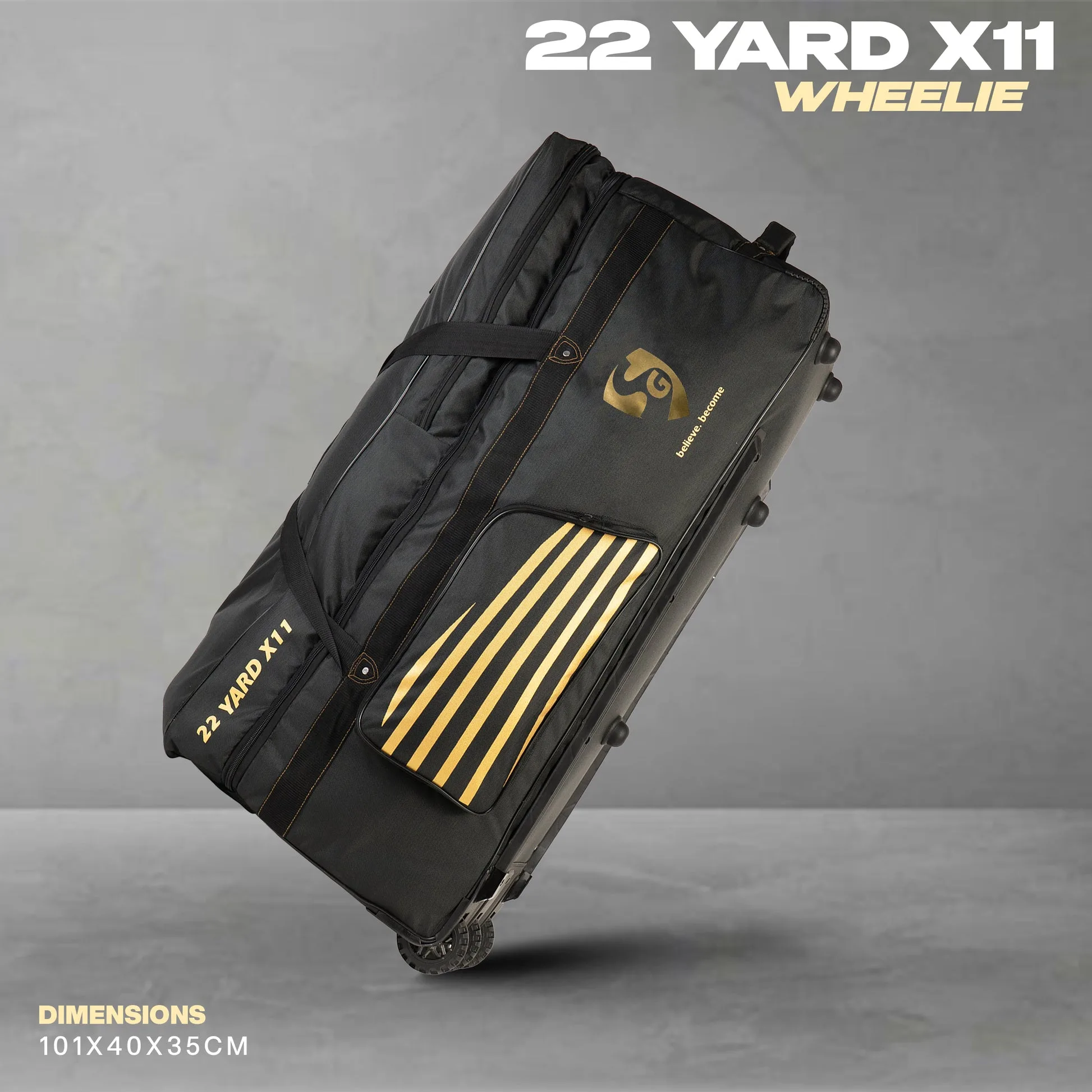 SG 22 Yard X11 Wheelie Cricket Kit Bag view 2