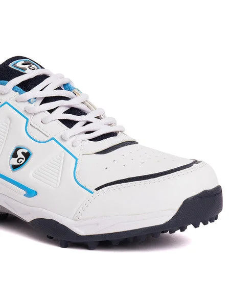 SG Club 5.0 Cricket Shoes- White/Navy/Teal view 5