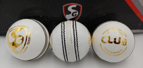 SG  Club Cricket Ball - WHITE view 5