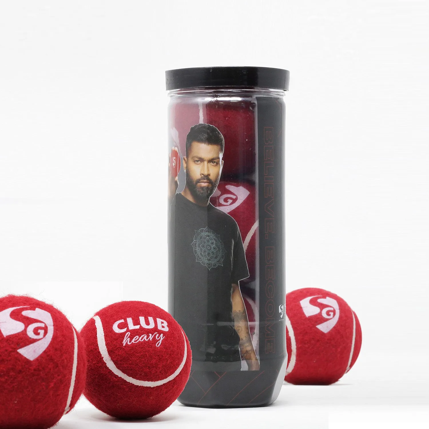 SG Club Heavy Red (Pack of 3) Cricket Ball view 3