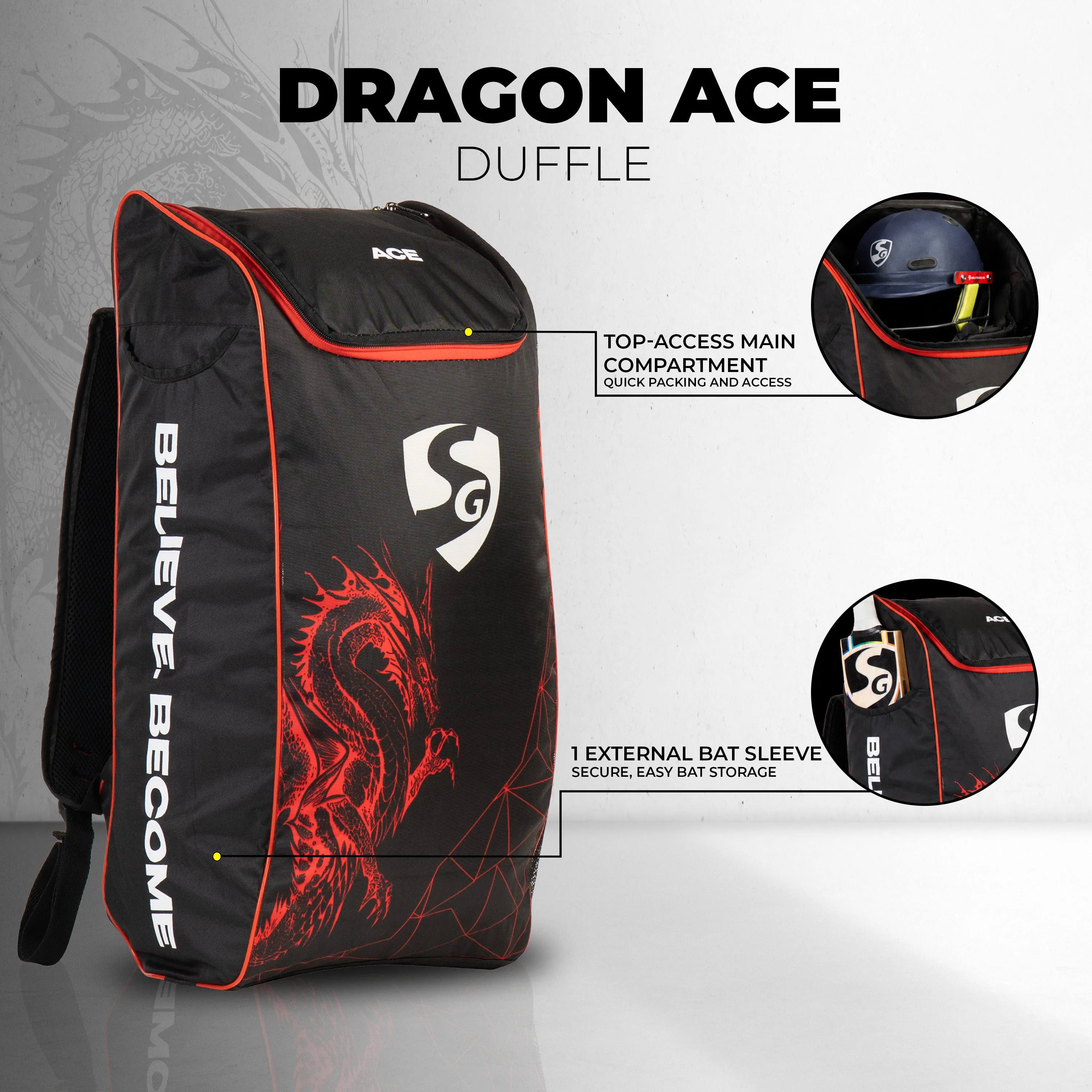 SG Dragon Ace Duffle Cricket Kit Bag view 2