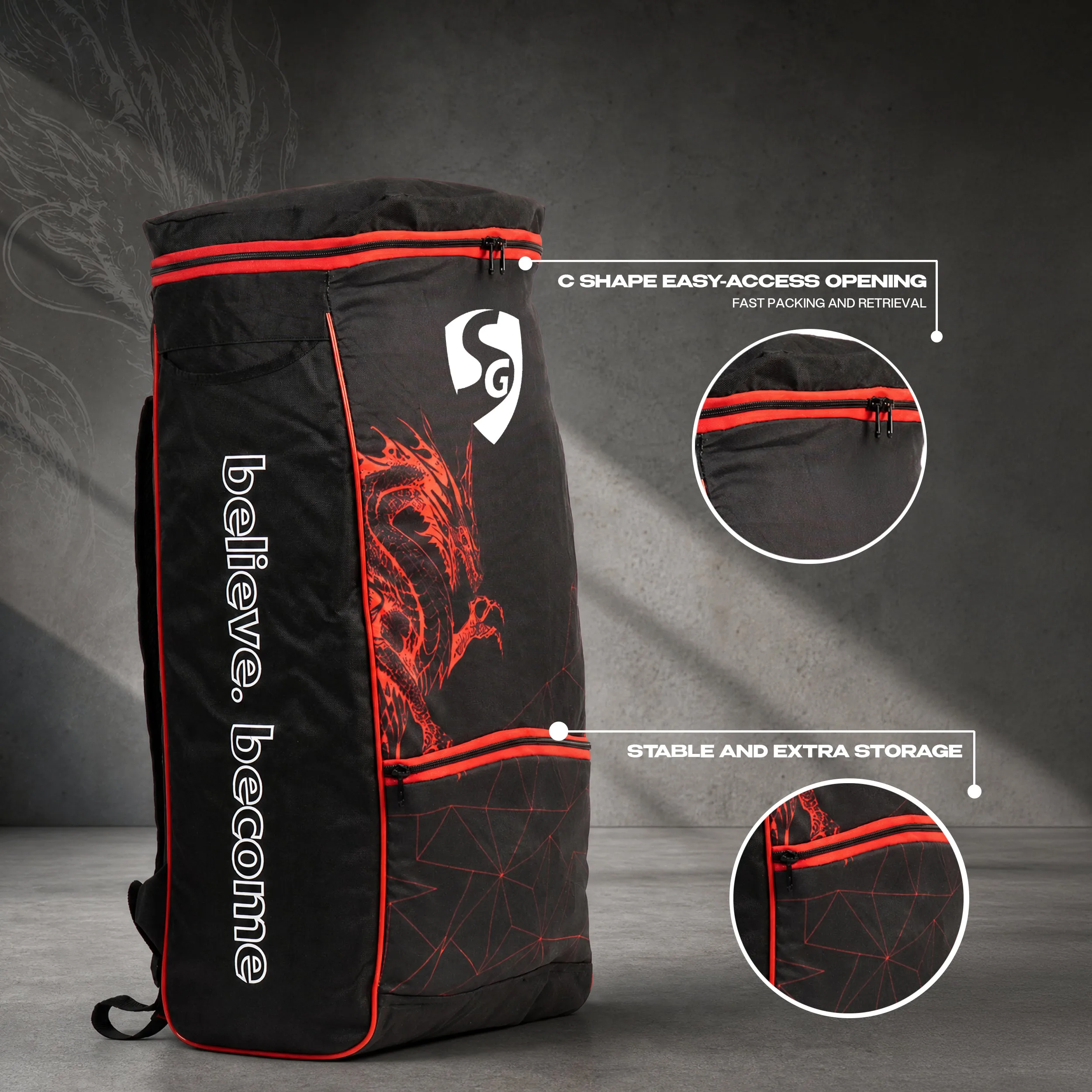 SG Dragon Optipak 1.0 Duffle Cricket Kit Bag view 2