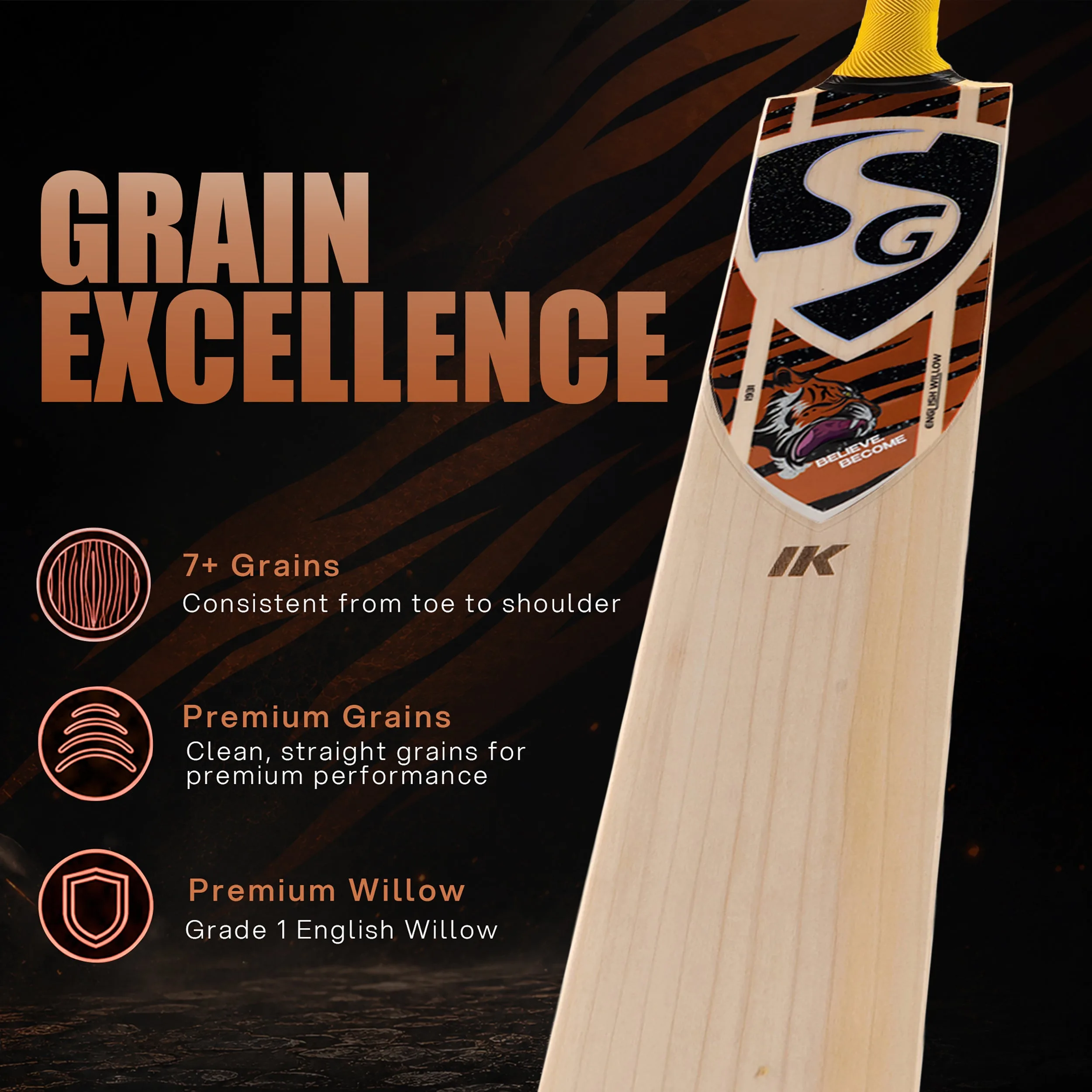 SG Ishan Kishan Cricket Bat view 2