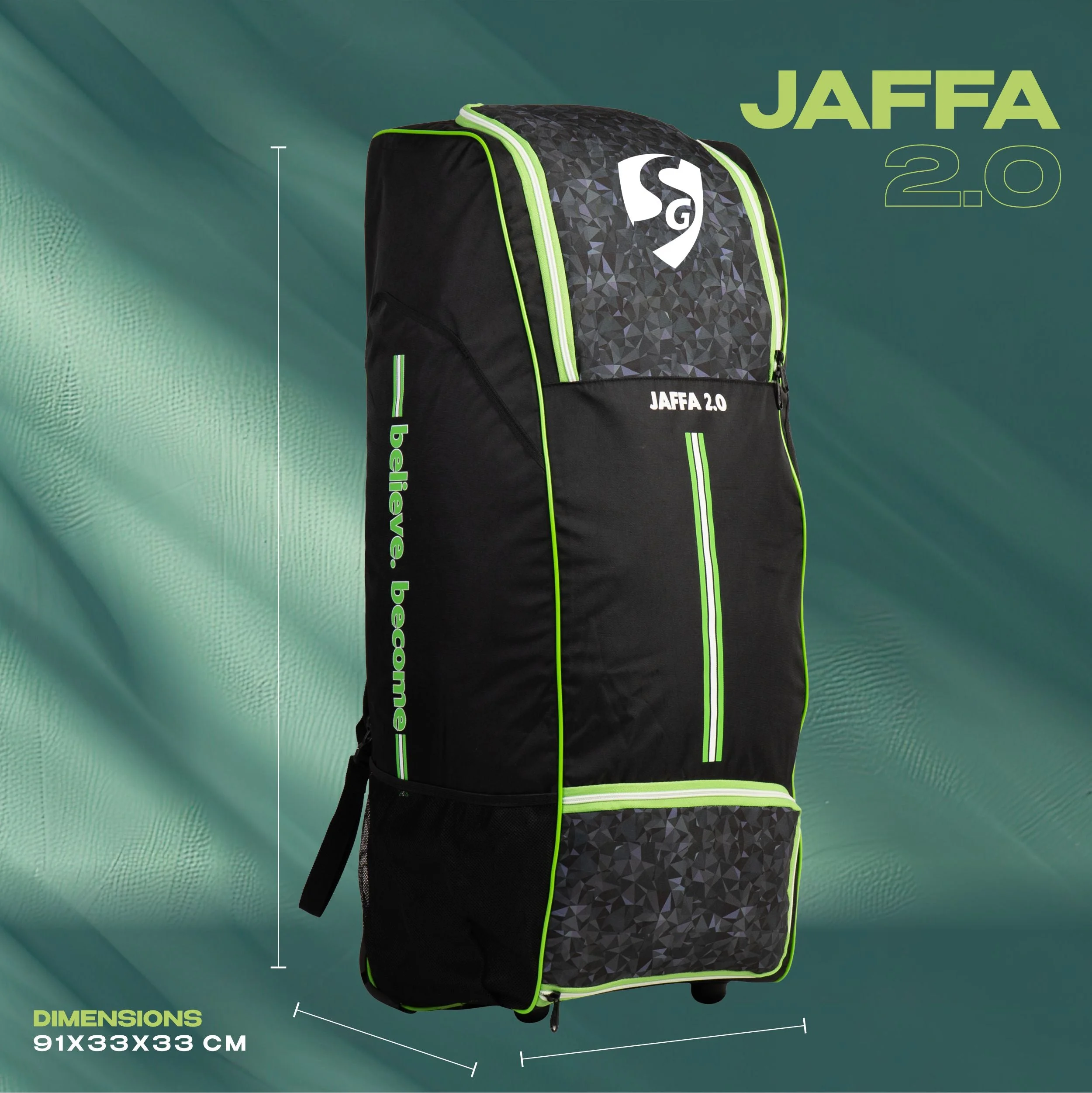 SG Jaffa 2.0 Duffle Wheelie Cricket Kit Bag view 2