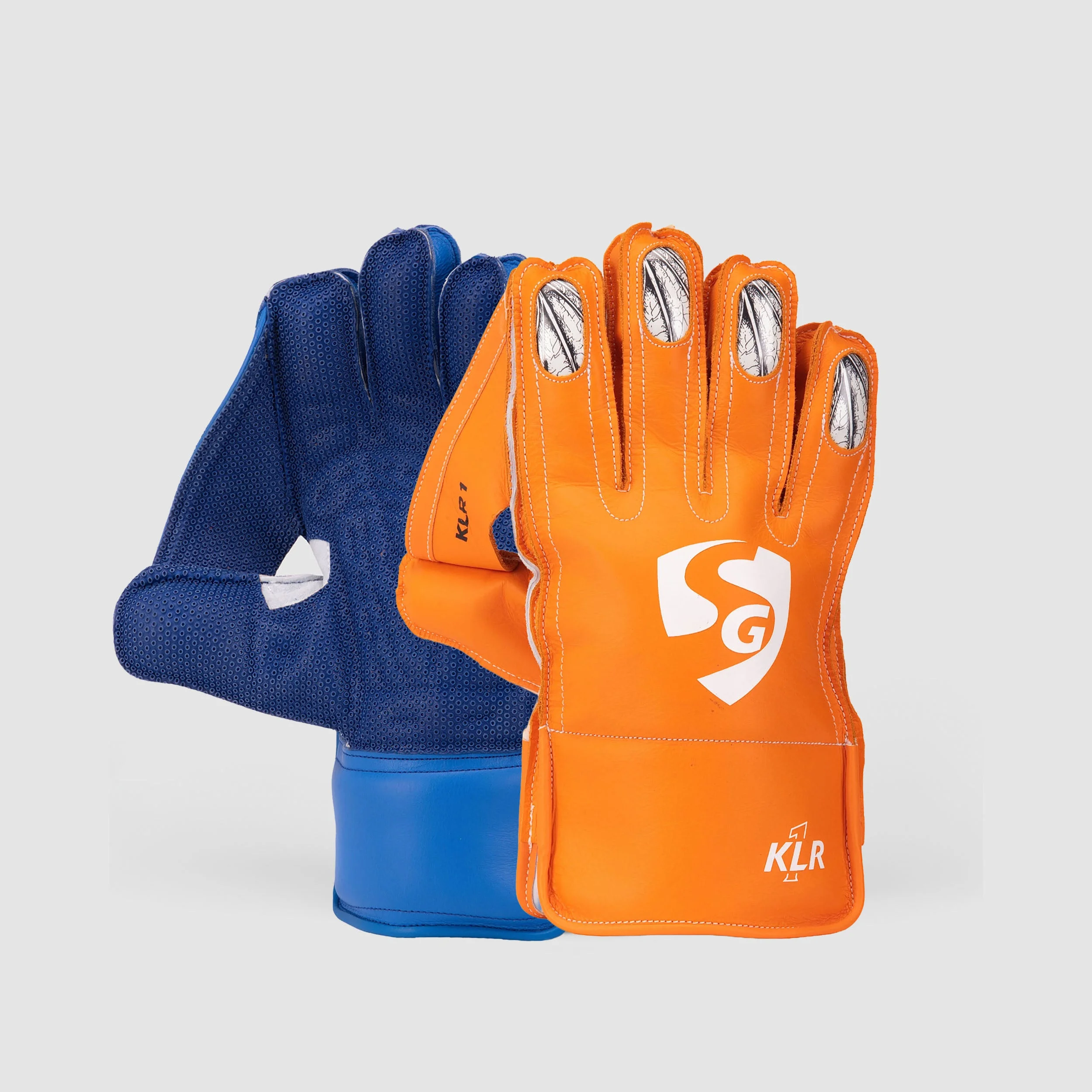 SG KLR 1 (Blue/Orange) Wicket Keeping Gloves
