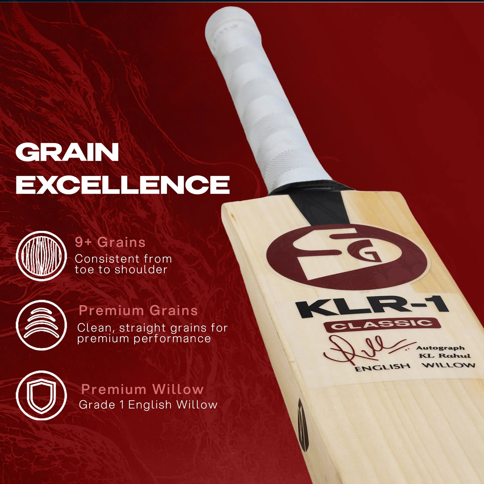 SG KLR 1 Classic Cricket Bat view 3