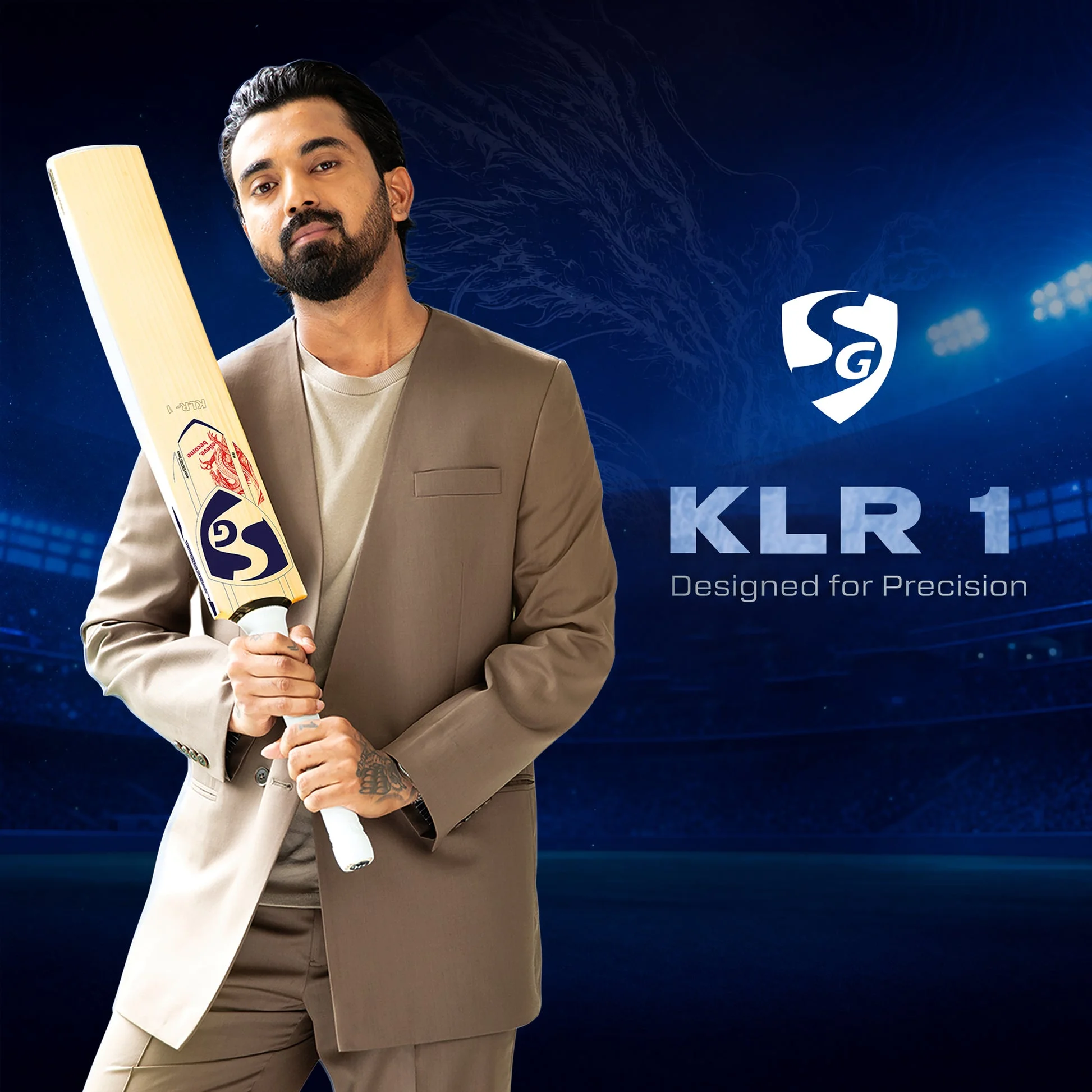 SG KLR 1 (KL Rahul) Cricket Bat view 2