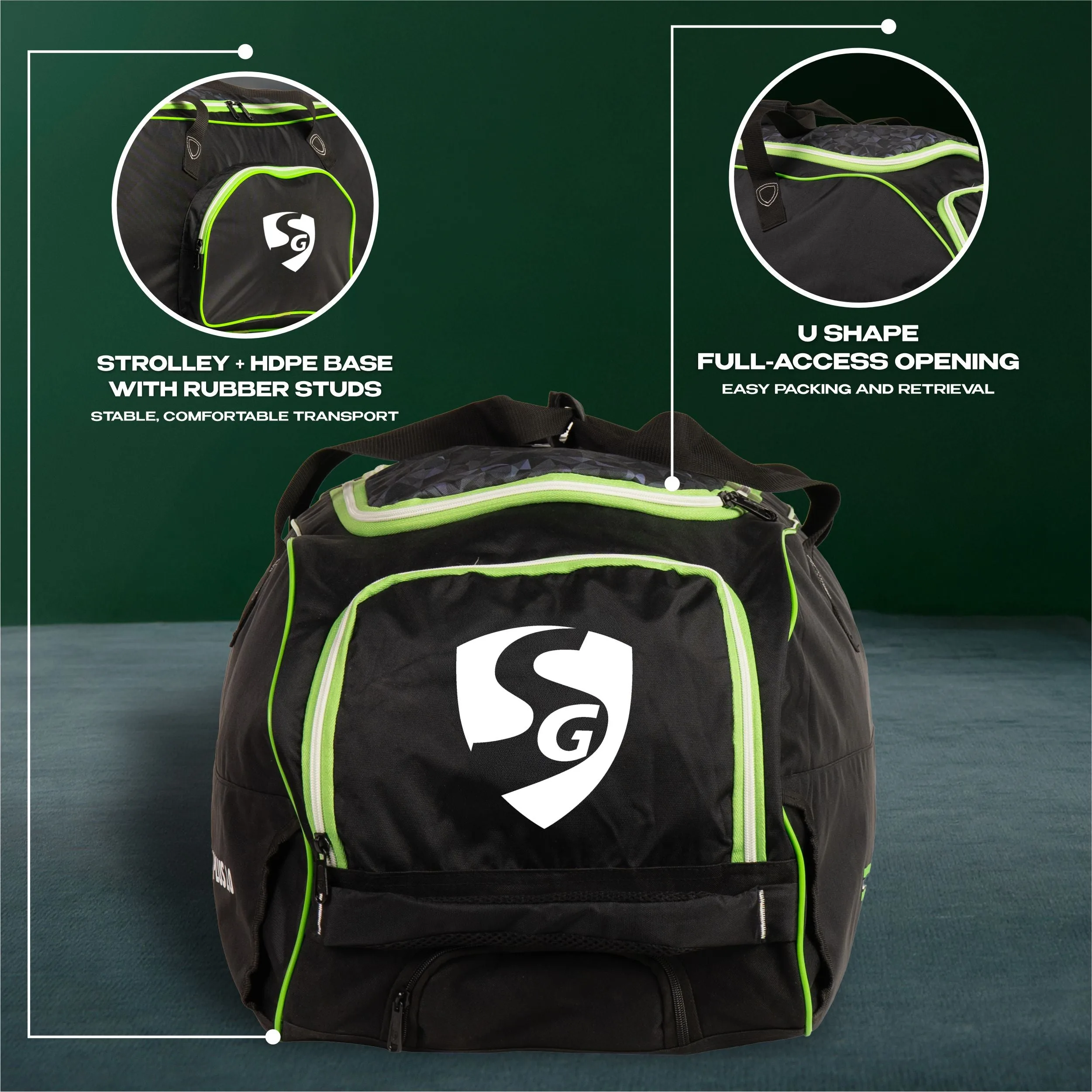 SG RP 2.0 Wheelie Duffle Cricket Kit Bag view 3