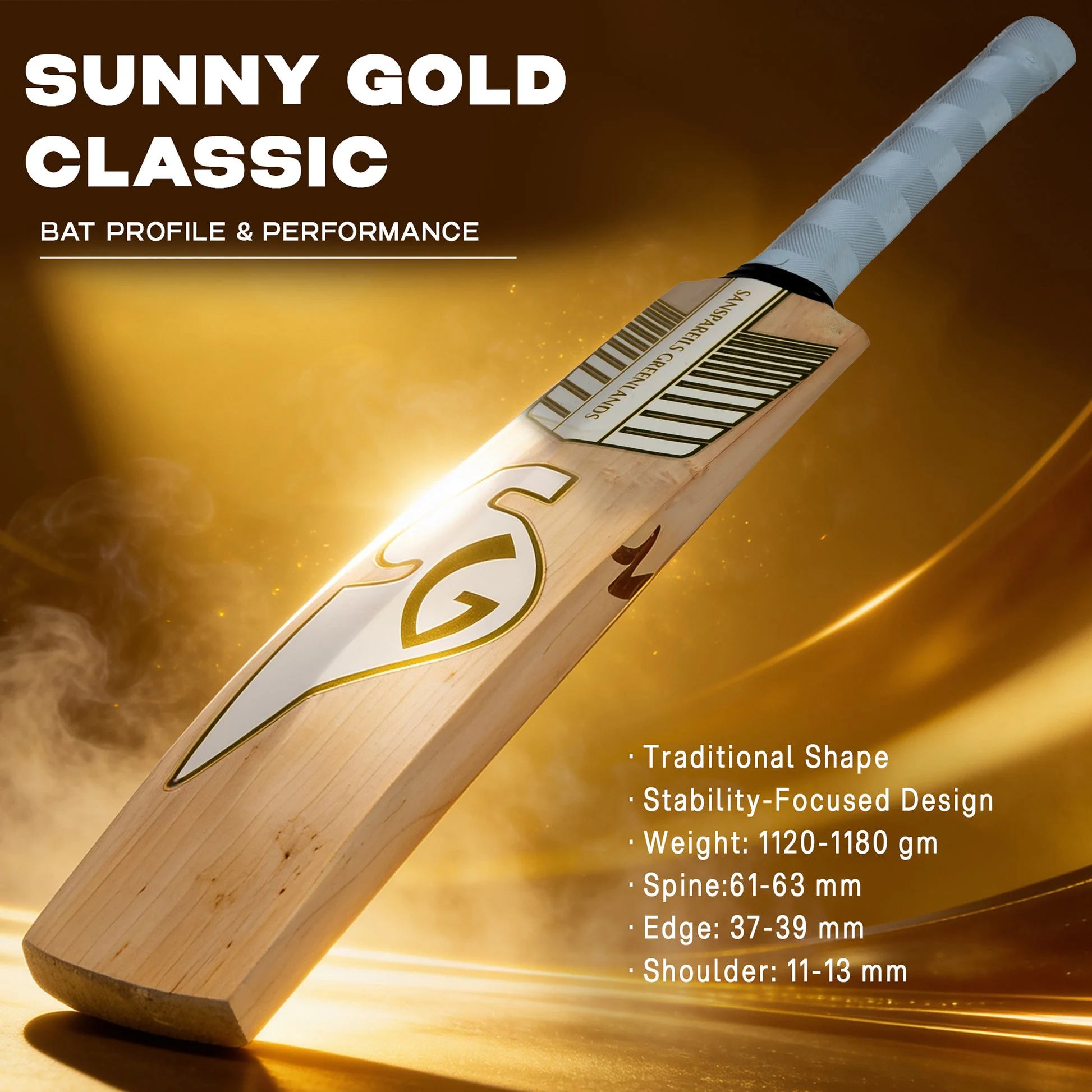 SG Sunny Gold Classic Cricket Bat view 3