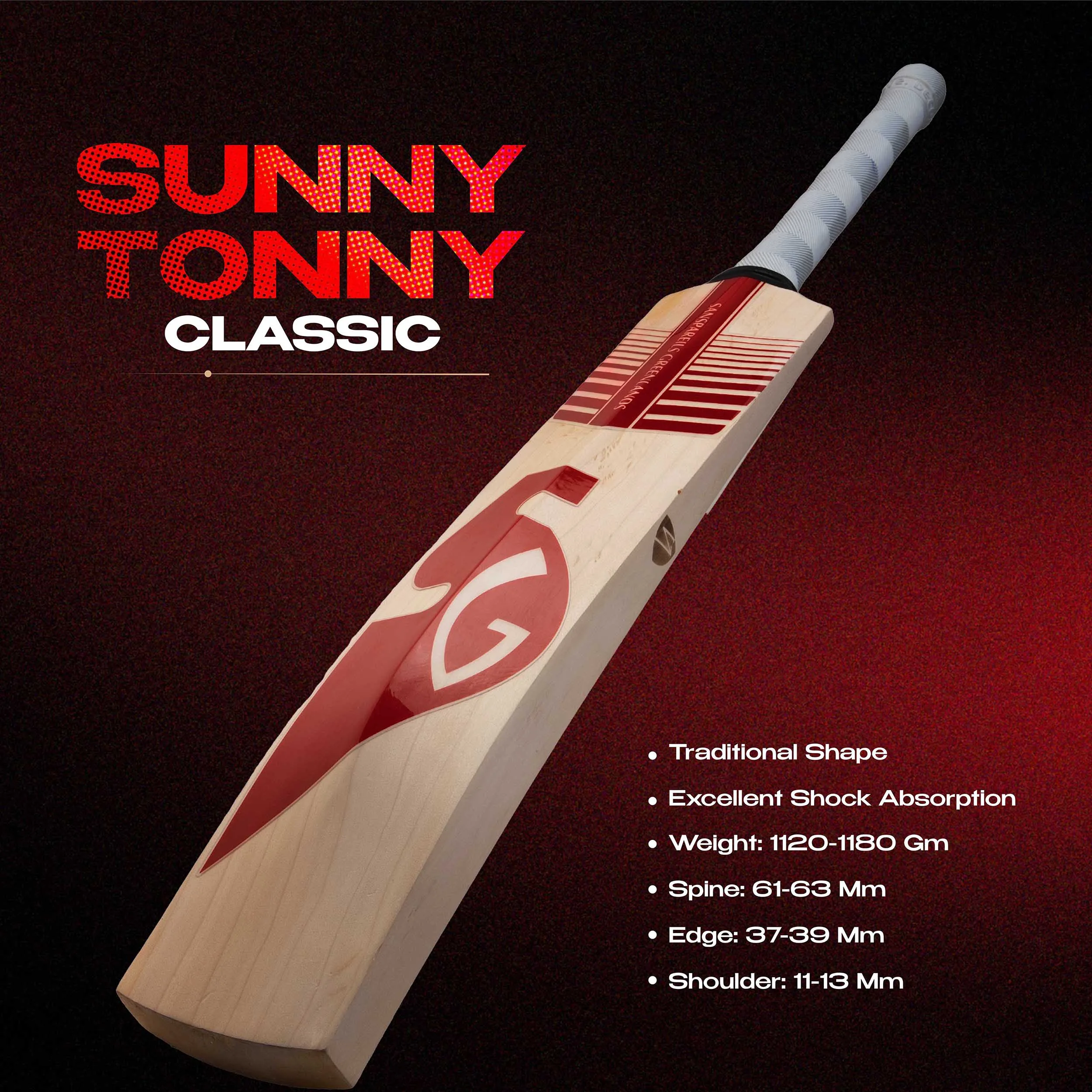 SG Sunny Tonny Classic Cricket Bat view 3