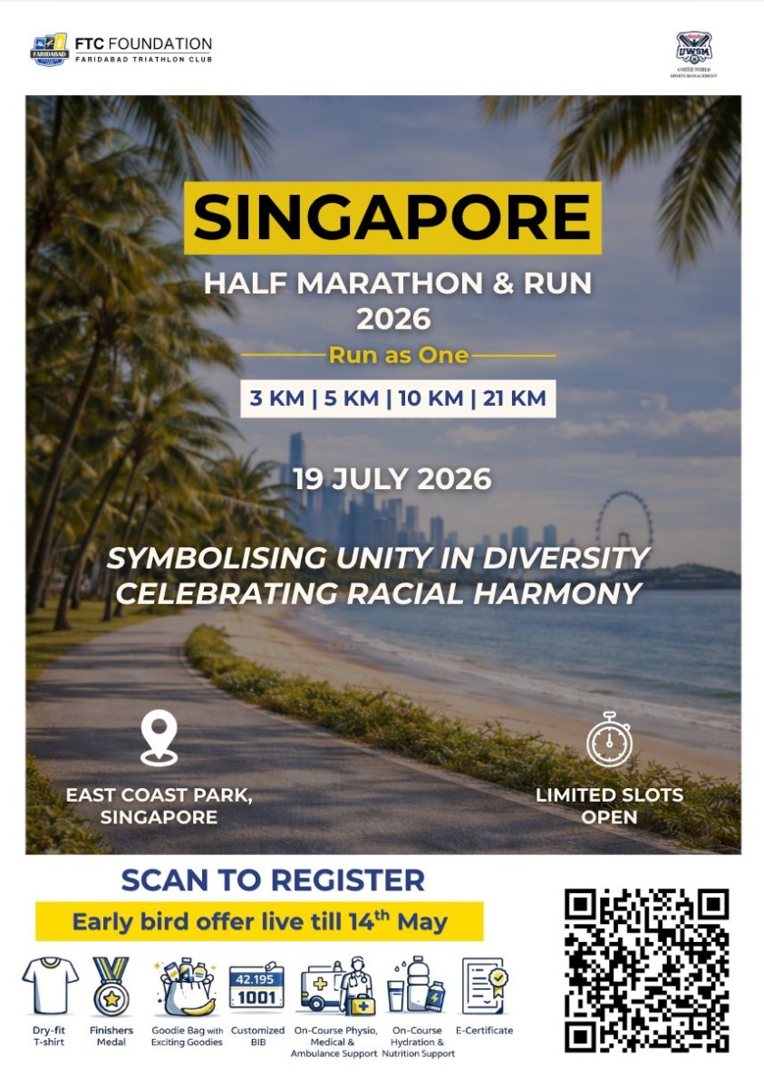 Singapore Half Marathon 2026 – Event Poster